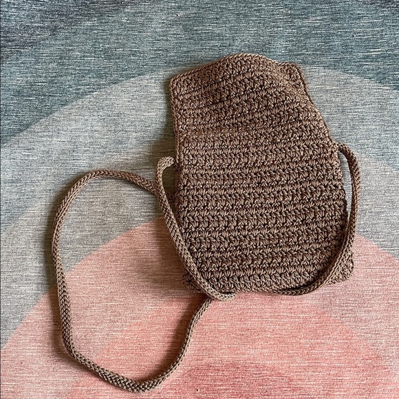 The Sak Elegant Brown Crochet Crossbody Bag - Picture 7 of 9
